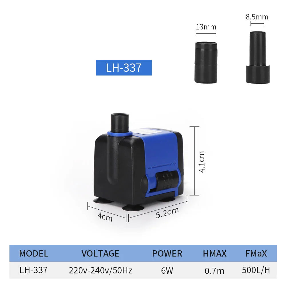 Multifunctional Submersible Pump Silent Small Water Pump Suitable  Aquariums Fish Tanks Rockeries Filtration Cycles Water Pumps