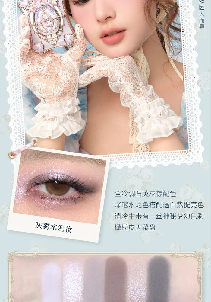 Flower Knows Bunny Garden Collection 6-color  Eyeshadow Palette Rabbit Face Palette Shimmer Matte Satin Makeup Cosmetics