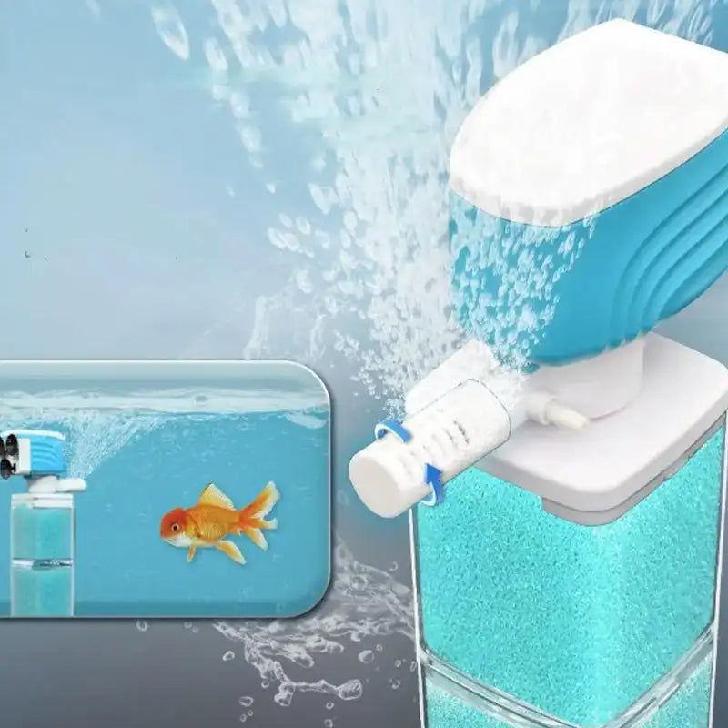 Automatic Aquarium Filter System 4W/220V Fish Tank Built-in Filter Oxygenated Water Circulation Anti Backflow Water Pump-US Plug