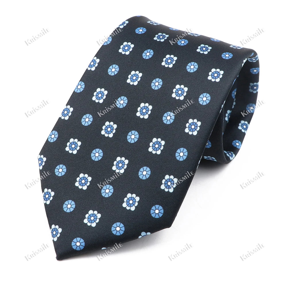 New Design Bohemian Style Necktie For Men Silk Touch Soft Blue Red Yellow Necktie Fit Wedding Party Business Office Accessory
