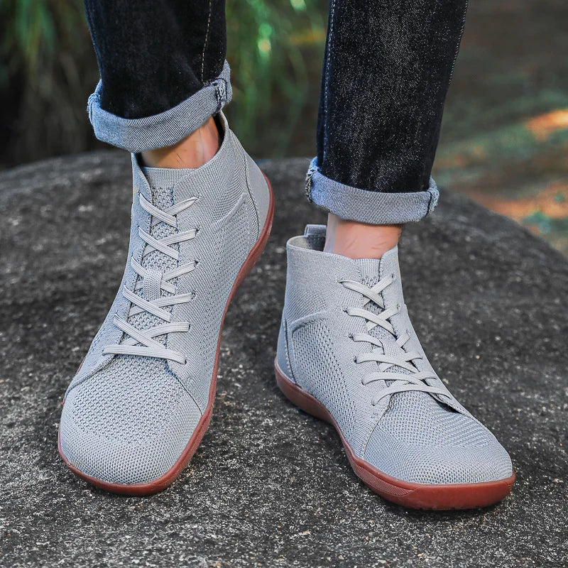 Men's And Women's High Top Barefoot Walking Shoes, Wide Toe Loose Shoes, Suitable For Comprehensive Training In The Gym And Driv