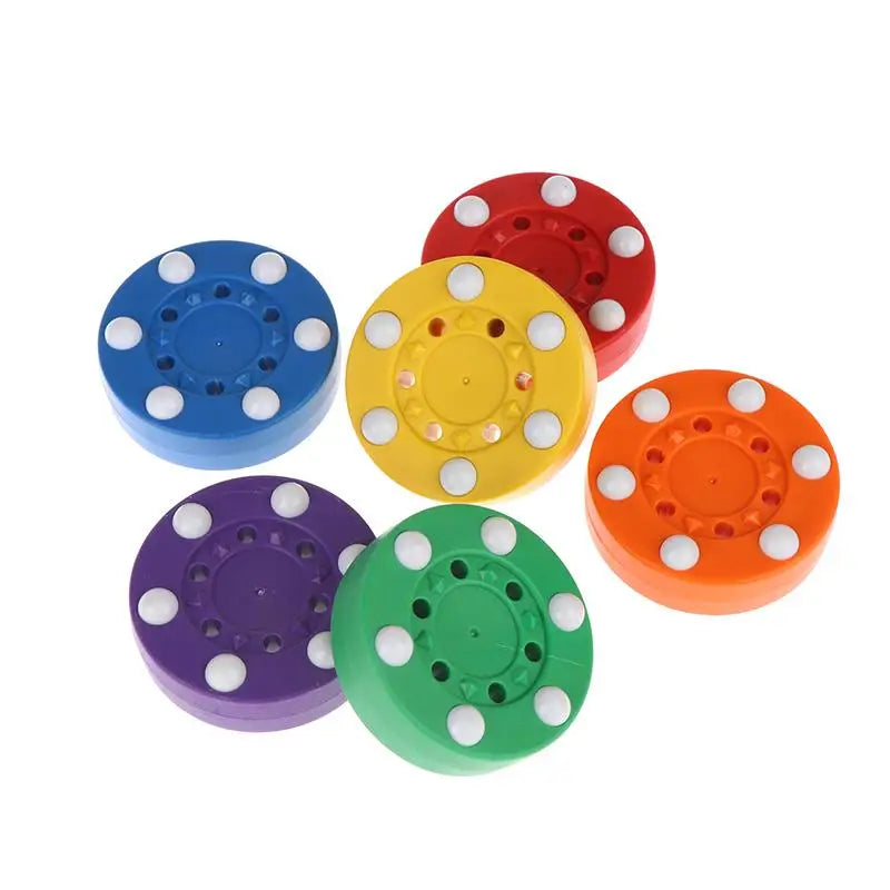 New Inline Roller Hockey Training Puck With 6 Balls For Street Hockey Skate Practice Passing Skill Builder