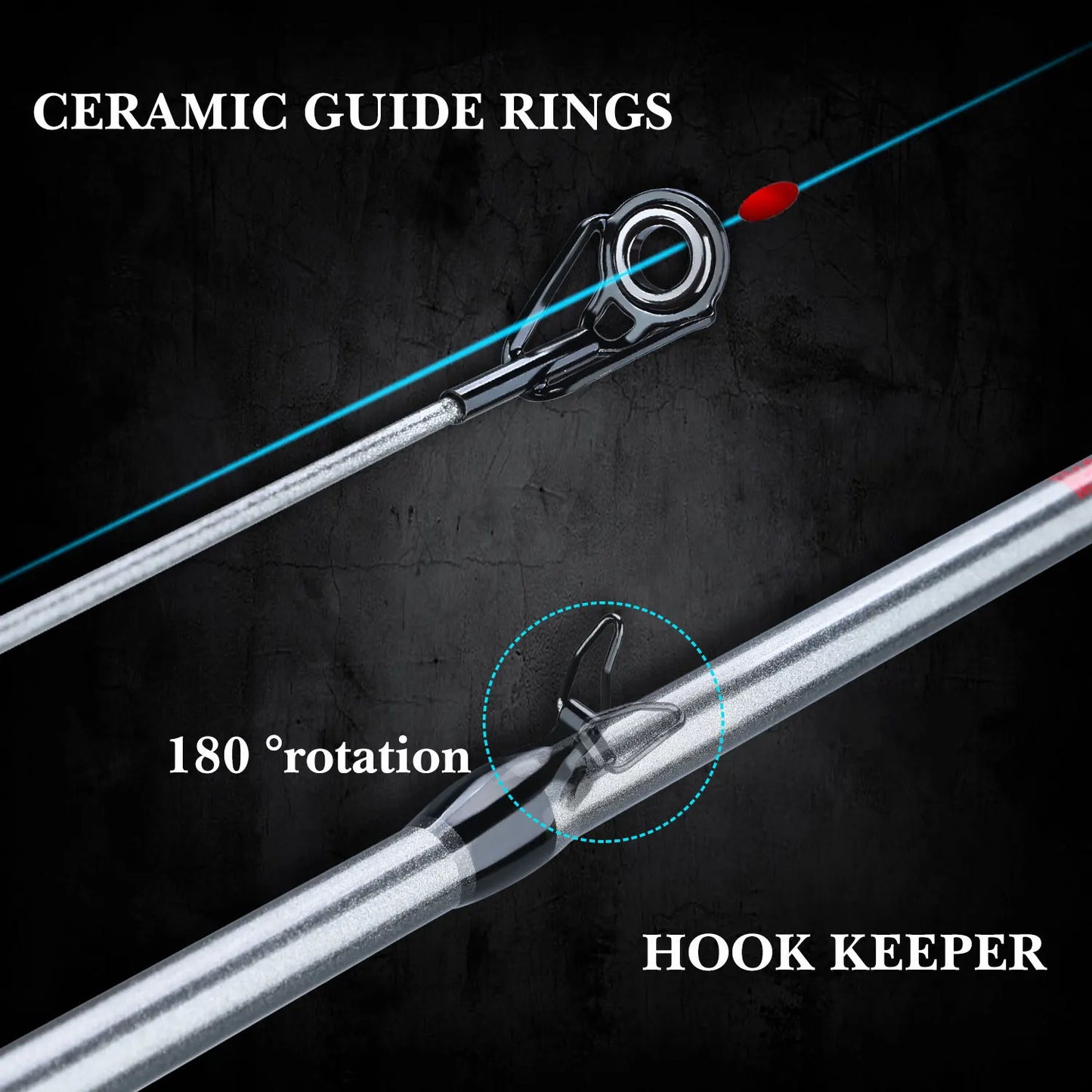 Sougayilang 5 Section Spinning Casting Fishing Rod 1.8M Ultralight Weight Carbon Fiber Poles for Travel Freshwater Fishing Pesca