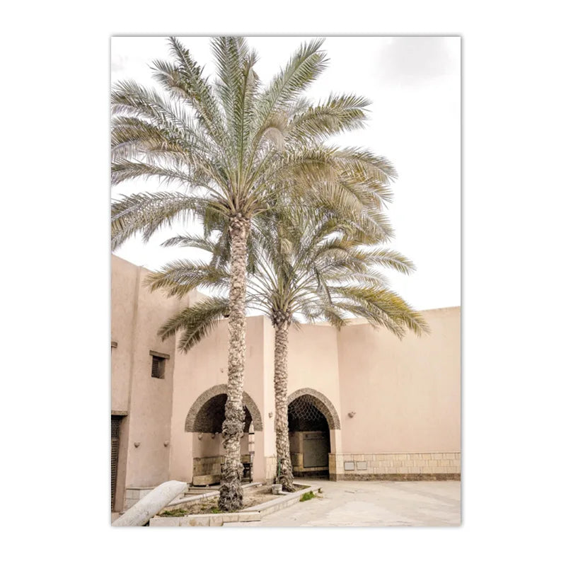 Islamic Morocco Astaka Canvas Painting Mosque No God Except Allah Calligraphy Poster And Print Boho Pictures Living Room Decor