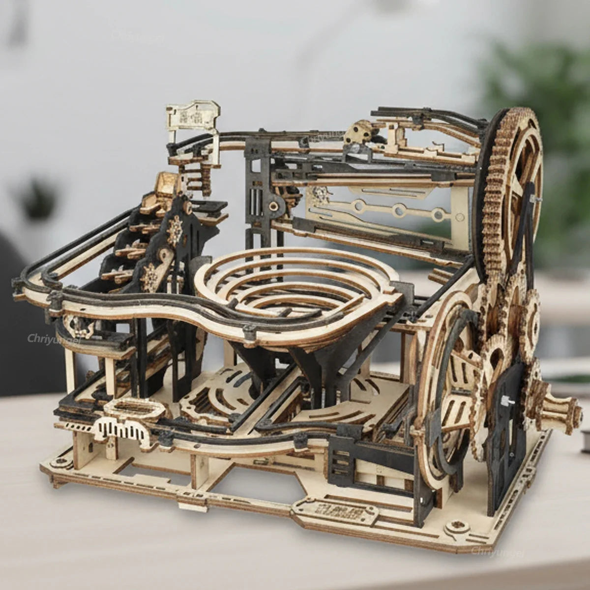 3D Wooden Puzzle DIY Marble Run Building Model Kit STEM Educational Construction Toys for Kids Adults Teens Boys Girls Gifts