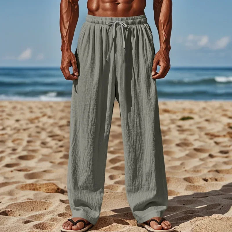 Men's Casual Pants Comfortable and Breathable Daily Wear with Fashionable Men Must Be Large Size Loose Elastic Waist Comfort