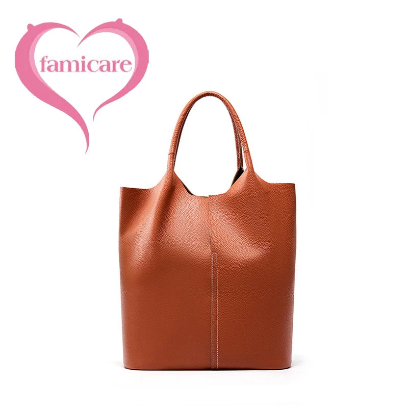 Women's Bags 2025 Genuine Leather Large Capacity Office Commuting Designer Inspired Tote Shoulder Bag Luxury Handbags for Women