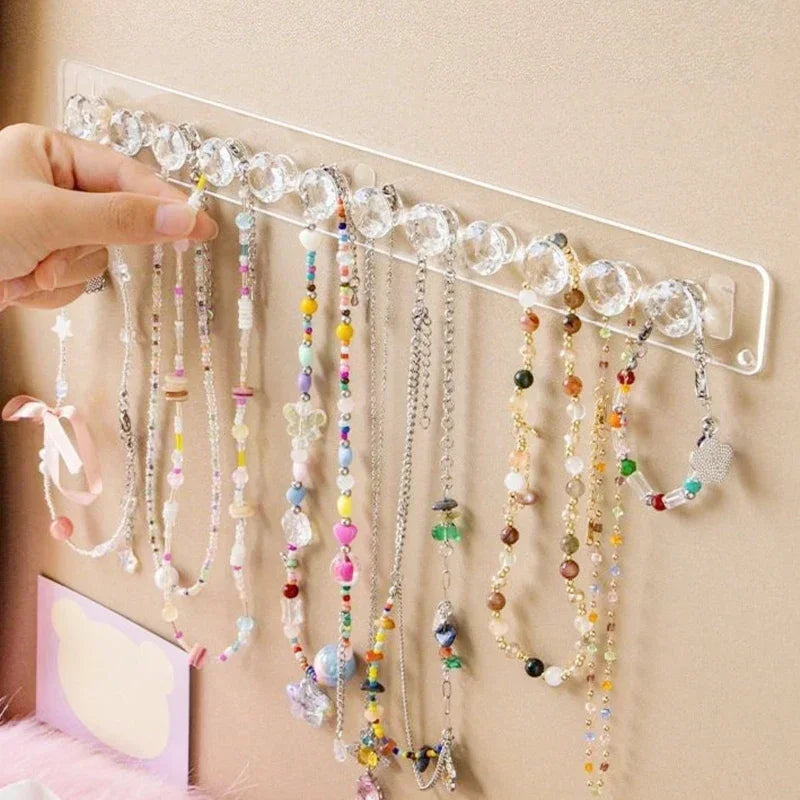 Necklace Hangers Acrylic Necklaces Holder Wall Mounted Jewelry Organizer Hanging Necklace Holder For Necklaces Bracelets Chains