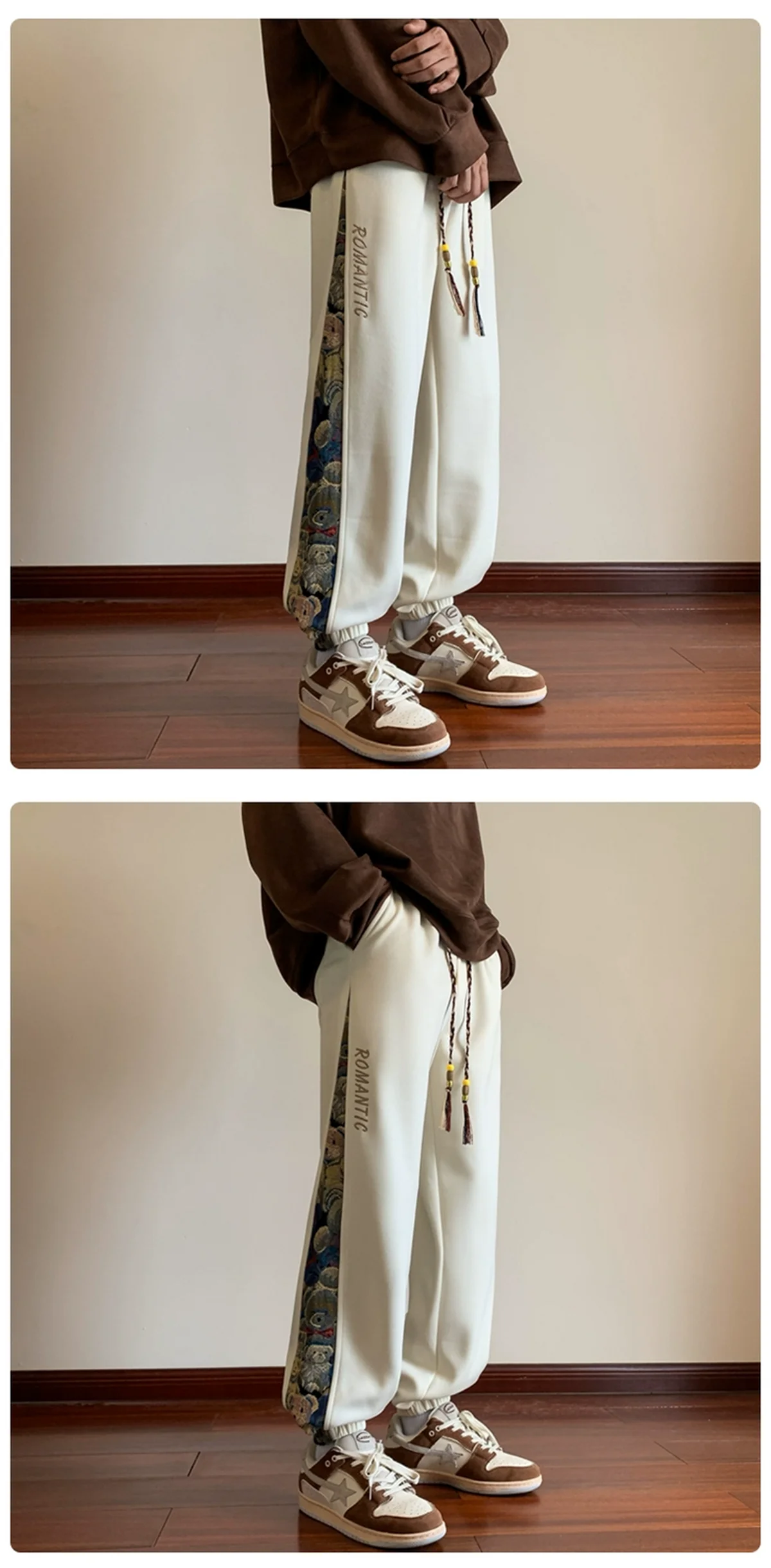 Men's Summer dressing Retro Casual Pants New Fashion Trends Versatile Loose Straight Trousers Men Casual Pant