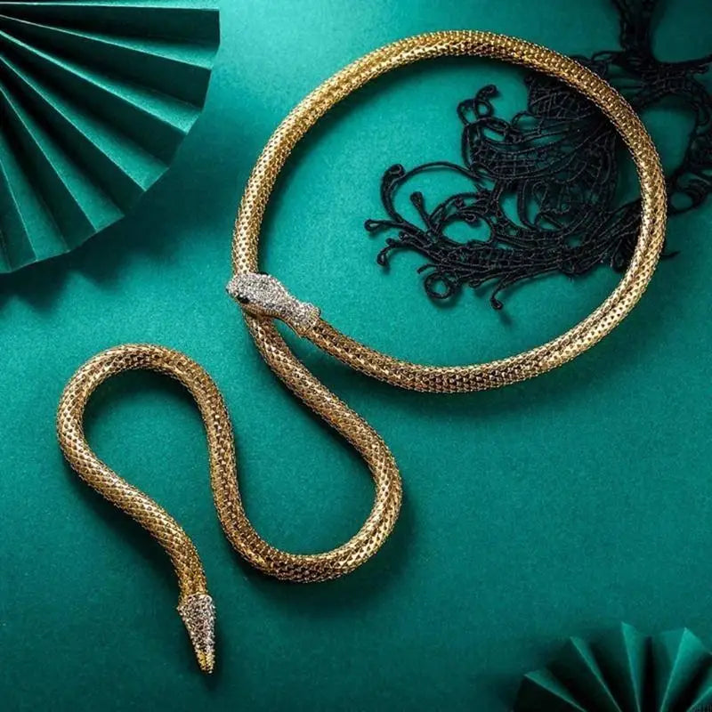 Snake Necklace Flexible Twisty Multi-Purpose Necklace Bracelets Collar Necklace Punk Gothic Jewelry for Women Gift