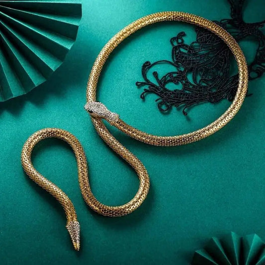 Snake Necklace Flexible Twisty Multi-Purpose Necklace Bracelets Collar Necklace Punk Gothic Jewelry for Women Gift