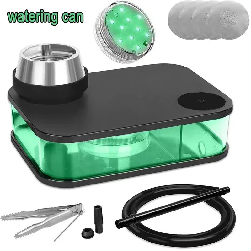 Acrylic Hookah with LED Light Shisha Box Nargile Sheesha Narguile Chicha Cachimbas Water Pipe Shisha Hookah Set Accessory