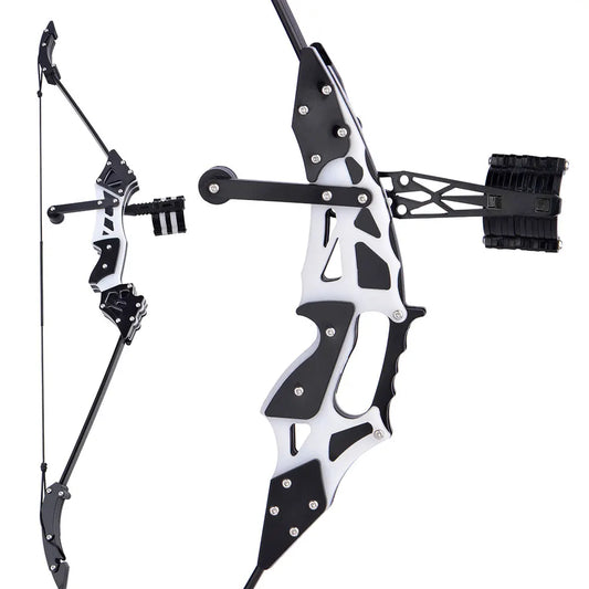 18Lbs Archery Mini Recurve Bow 19" Short Shooting Bow with Wooden Arrows for Youth Teen Children Outdoor Targeting Practice Game