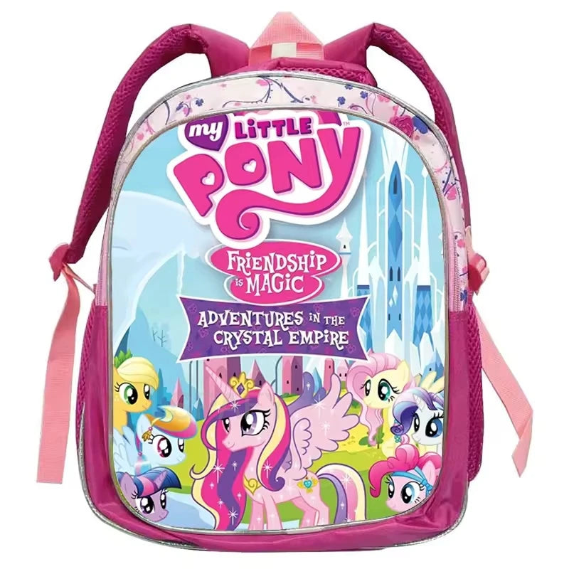 My Little Pony School Bags Kids Book Bags Prints Kindergarten Daypack Pink Cartoon Girls Schoolbags For 1-3-5Years Old