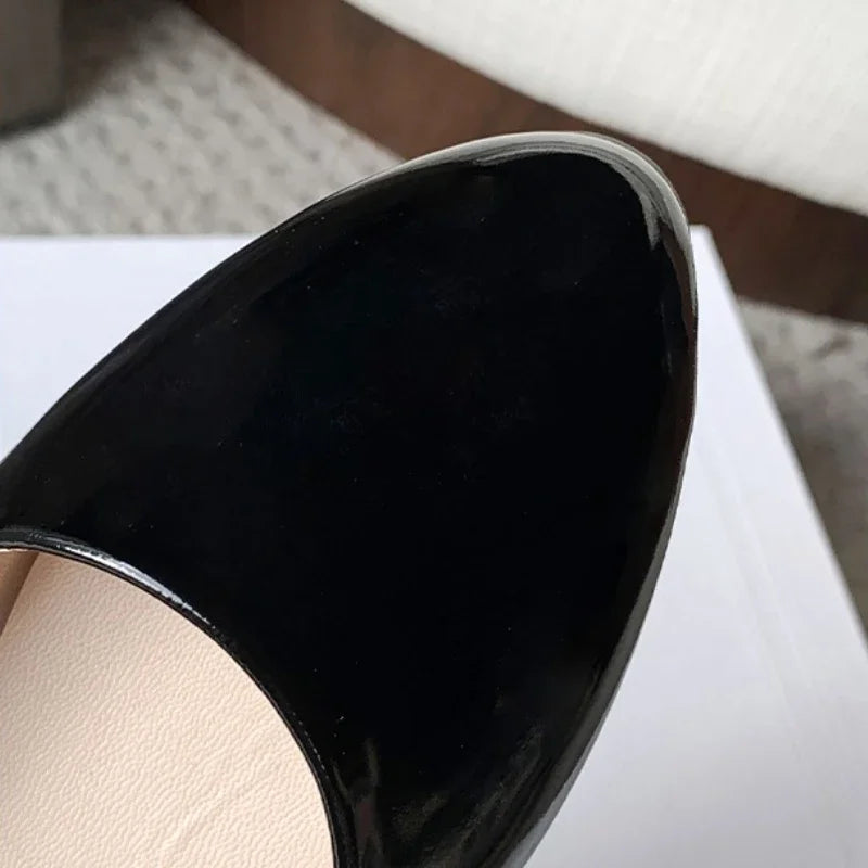 Ladies Formal Flat Shoes Spring Autumn Non-slip Women Black Causal Loafers Uniform Shoes Versatile Women's Ballet Leather Shoes