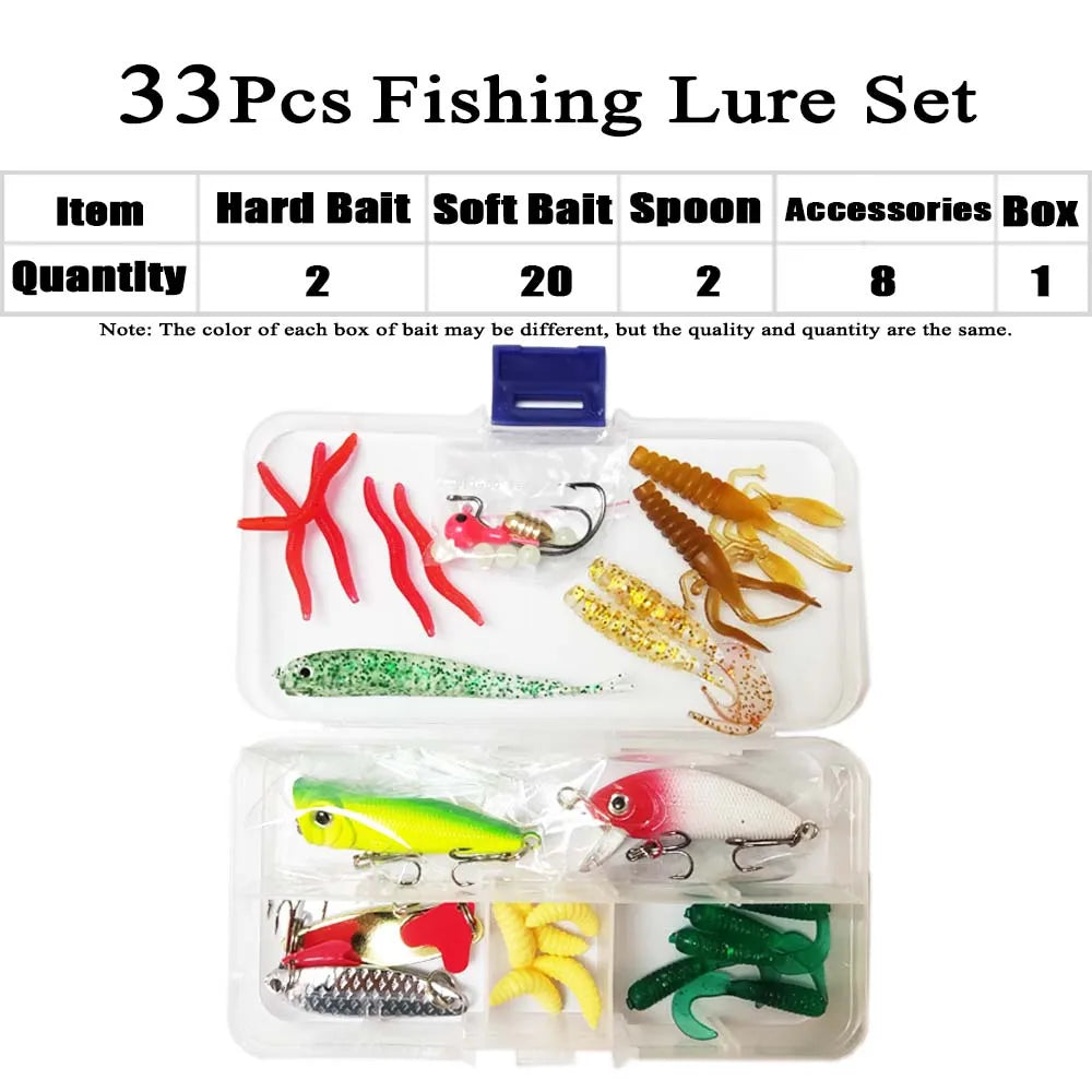 Fishing Rod Full Kits 1.6M Telescopic Sea and Spinning Reel Baits Lure Tackle Travel Fishing Gear Accessories Bag 6 Optional Set