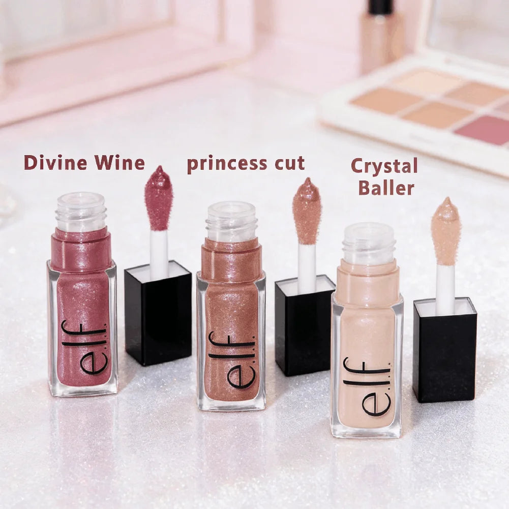 Elf Divine Wine Shiny Lip Glaze Crystal Glossy Finish Long-Lasting Lip Color Cosmetic Beauty Product