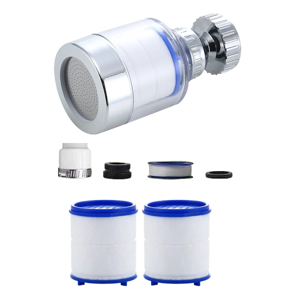 Faucet Water Clean Filter Purifier 360 Degree Rotating Anti-splash Filter Element Water Saving for Household Kitchen Bathroom