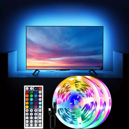 Led Strip Lights For Bedroom 5V 5050 Usb Rgb Tape 1-30M With 44key Remote Holiday Lighting Wall Led Room Decor Lamp Band Ribbon