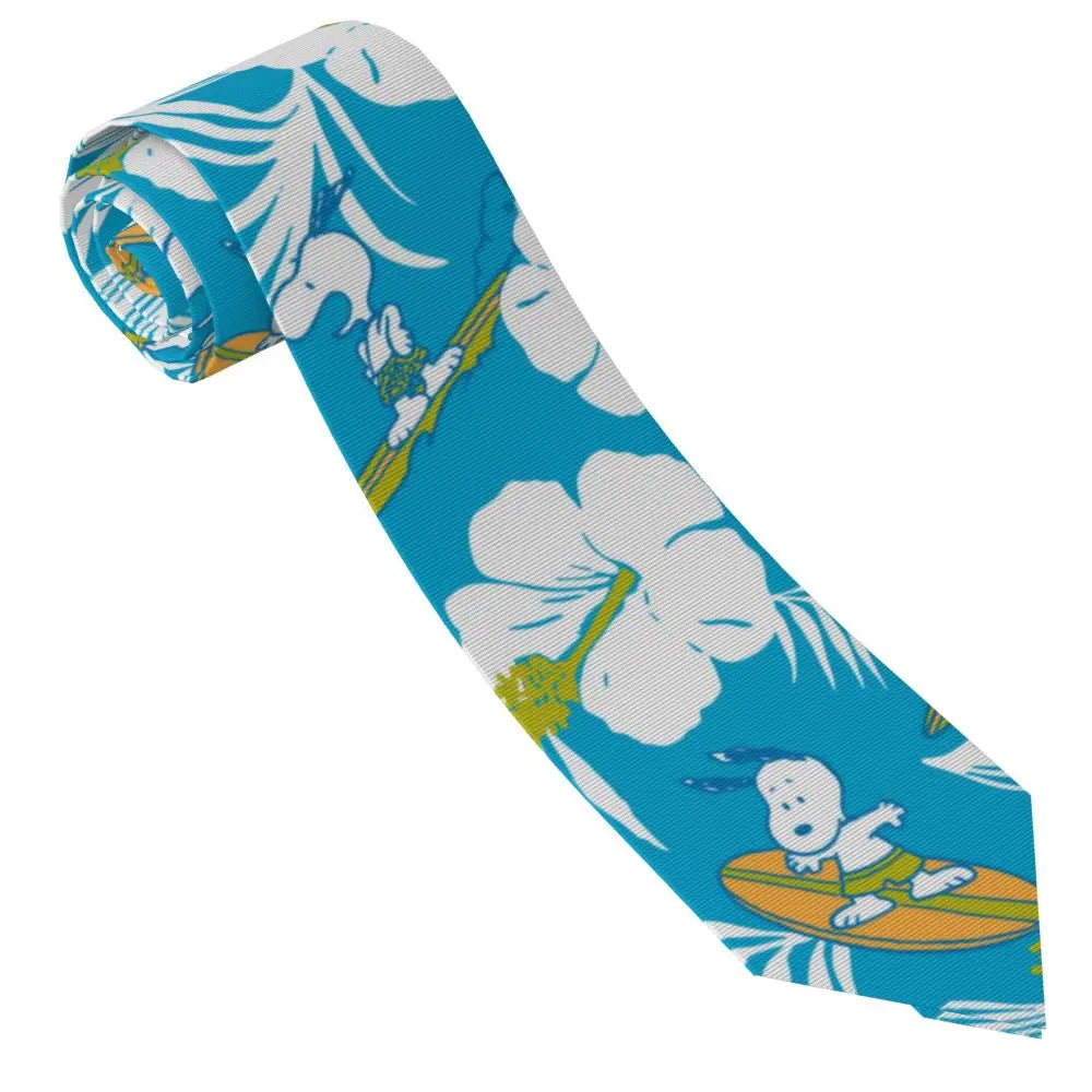 Snoopys & Woodstock Smile Giggle Laugh Neckties Silk 8 cm Neck Tie for Mens Shirt Accessories Cravat Wedding Accessories Office