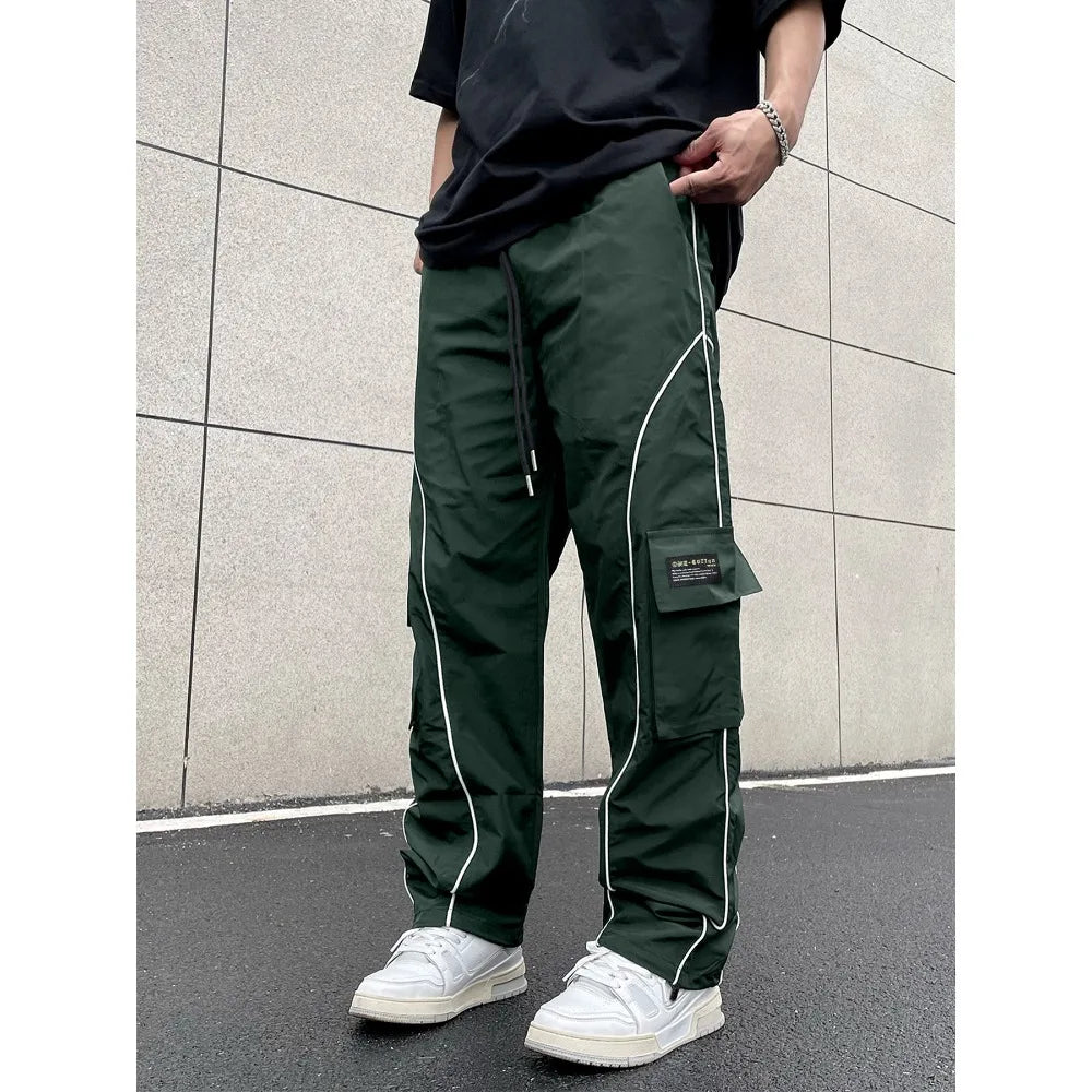 European and American Workwear Pants Men Summer New American Trendy Brand Fashion Loose Fit Casual Trousers