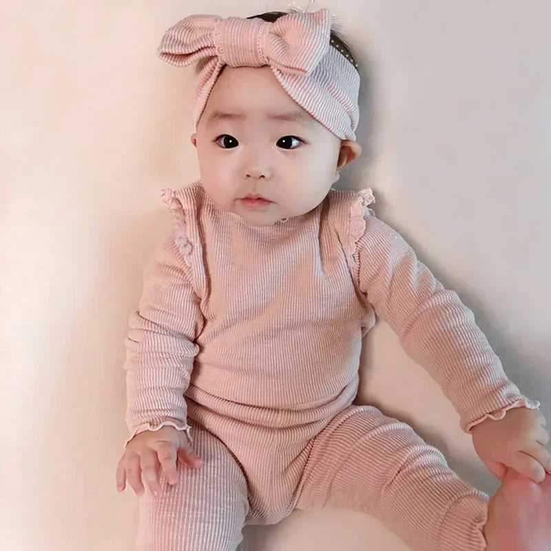 Newborn Baby Girl Clothes Suits Cotton Spring Autumn Infant Bodysuit + Leggings Baby Girl Outfit