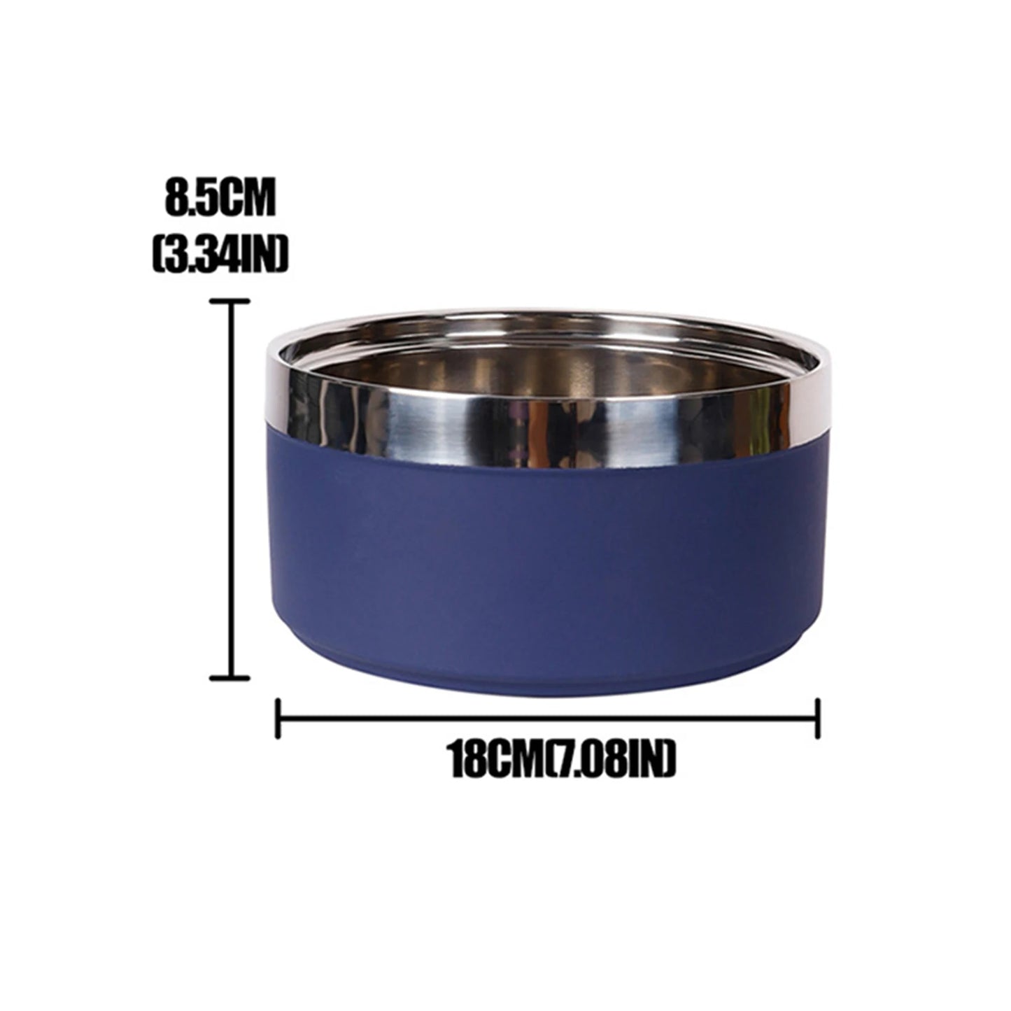 Pet Commonly Used Stainless Steel Bowl Non Slip Durable Well Heat Resistance Container For Cute Kitty Or Lively Puppy Daily