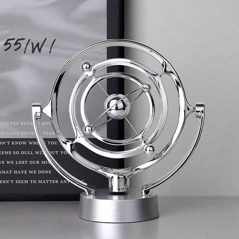 Electronic Perpetual Motion Desk Toy Home Decoration, Earth Perpetual Motion Desktop Model Rotating Magnetic Wobbler Astrometer