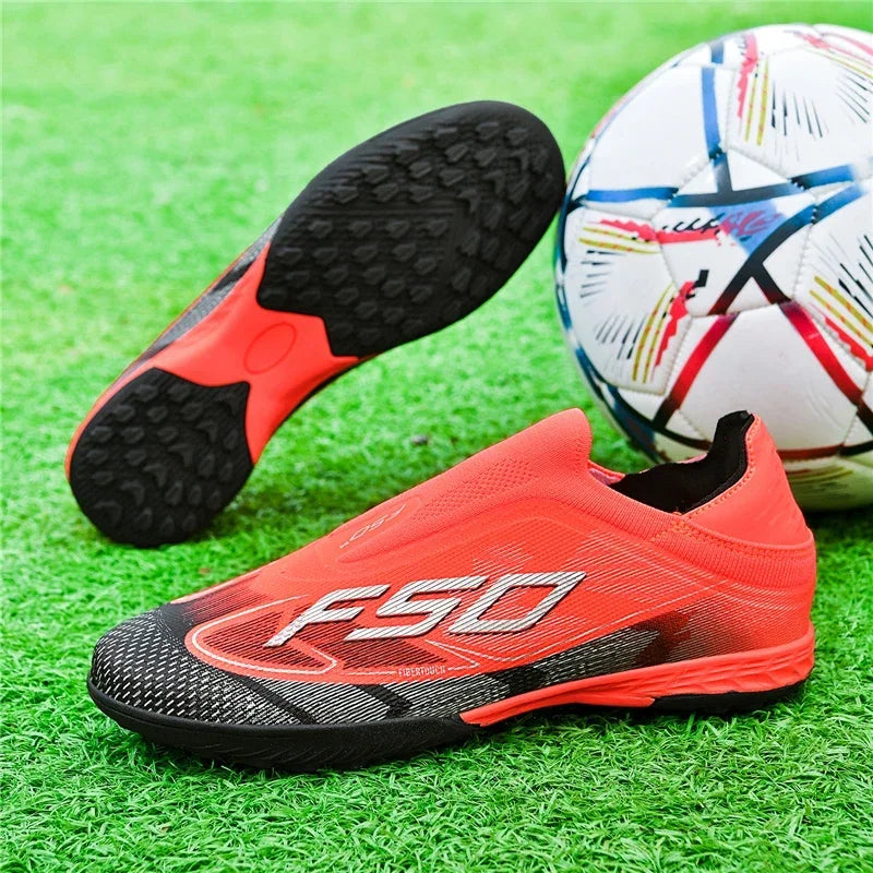New Men Soccer Shoes High Ankle Breathable Football Boots Ultralight Futsal Non-Slip High-quality Sports Shoes Outdoor Match