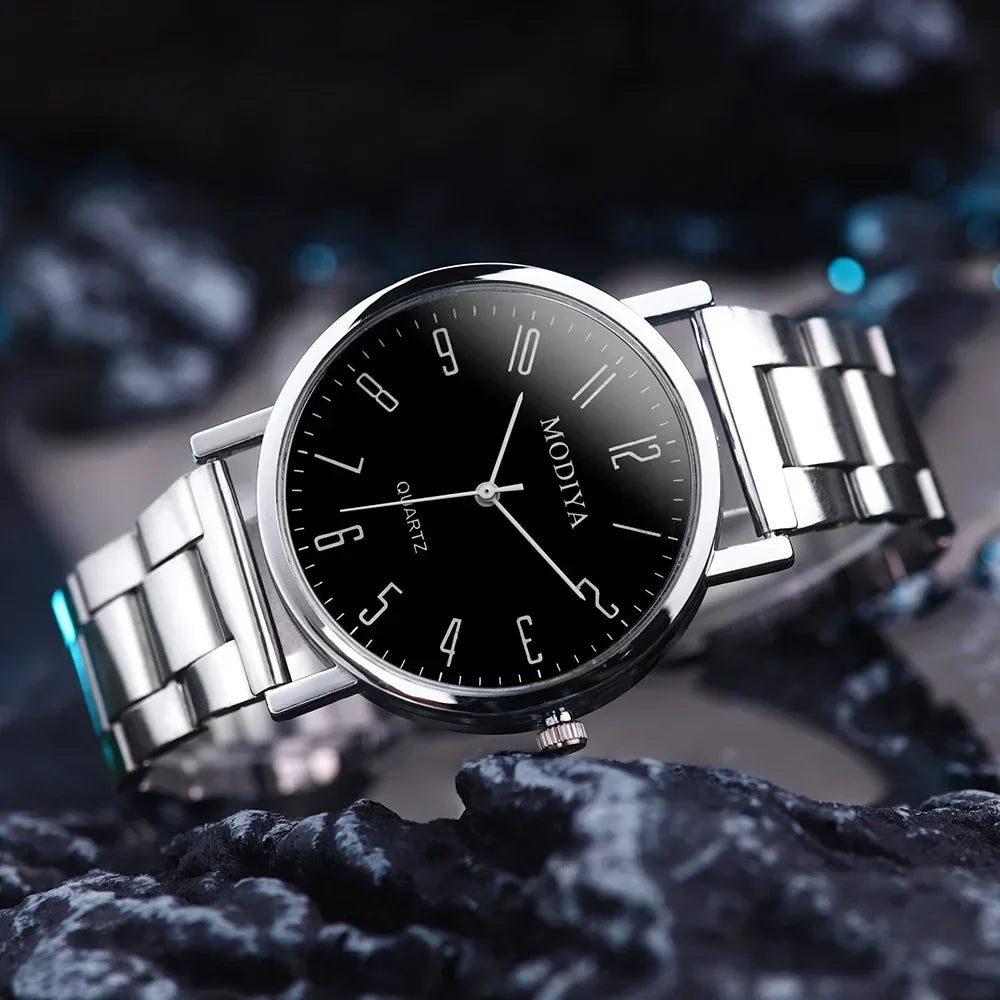 Men Watches Reloj Hombre Fashion Retro Casual Business Quartz Watch for Men Steel Band Roman Number Dial Wristwatches Montres