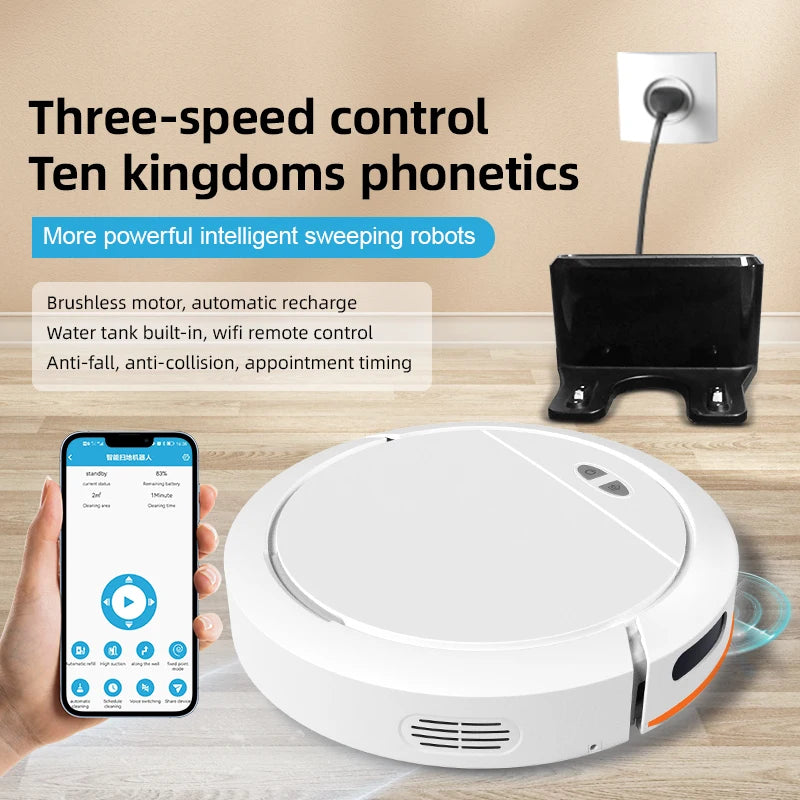 Robot Vacuum Cleaner, Fully Automatic Sweeping, Suction and Mopping Machine, Intelligent Three in One Lazy Vacuum Cleaner