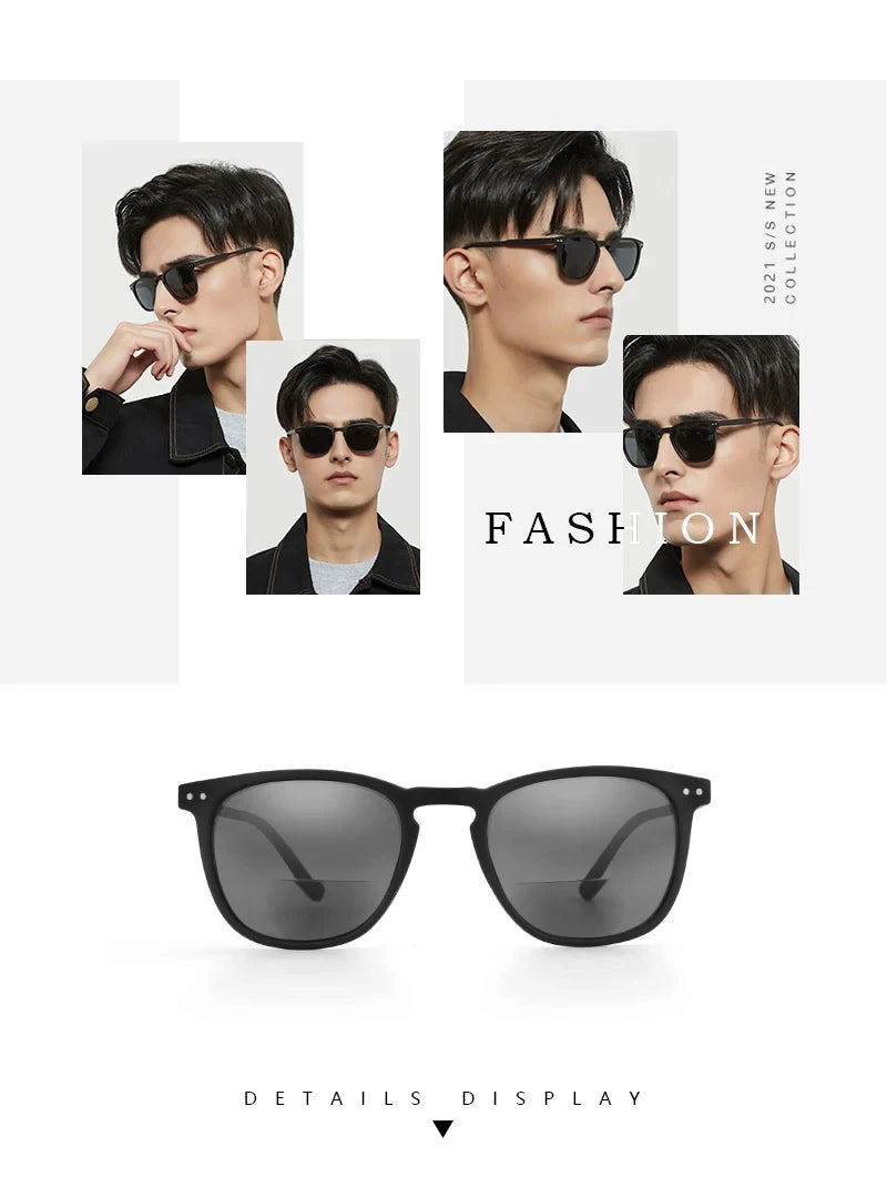 ZENOTTIC Classic Square Prescription Sunglasses Retro Progressive Sun Glasses For Men Women UV400 Protection Shades