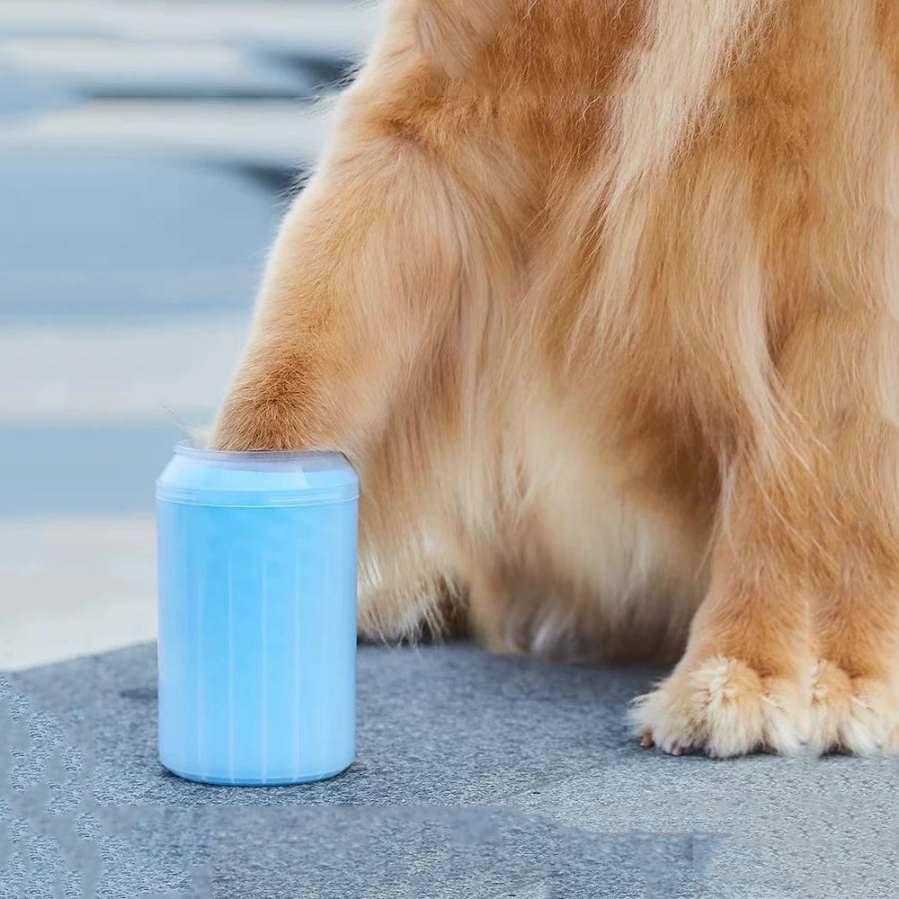 Pet Foot Washing Cup - Soft Silicone Bristles, Deep Cleaning, Convenient and Fast, Suitable for Cats and Dogs, Dog Paw Cleaner -