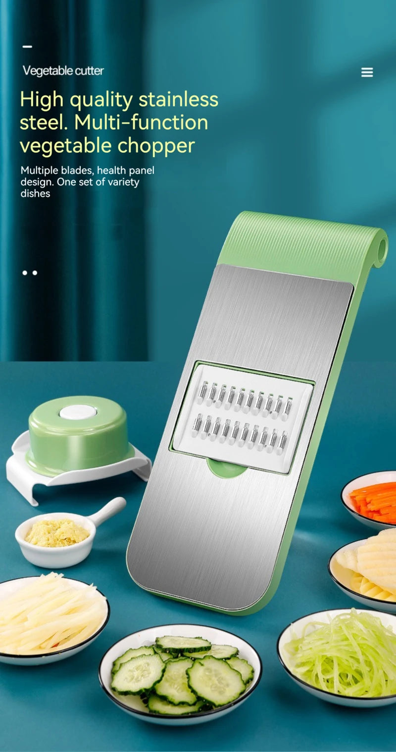 Vegetable Cutter Grater for Vegetables Slicers Shredders Multi Slicer Peeler Carrot Fruit 7 in 1 Vegetable Cutting Kitchen Tools