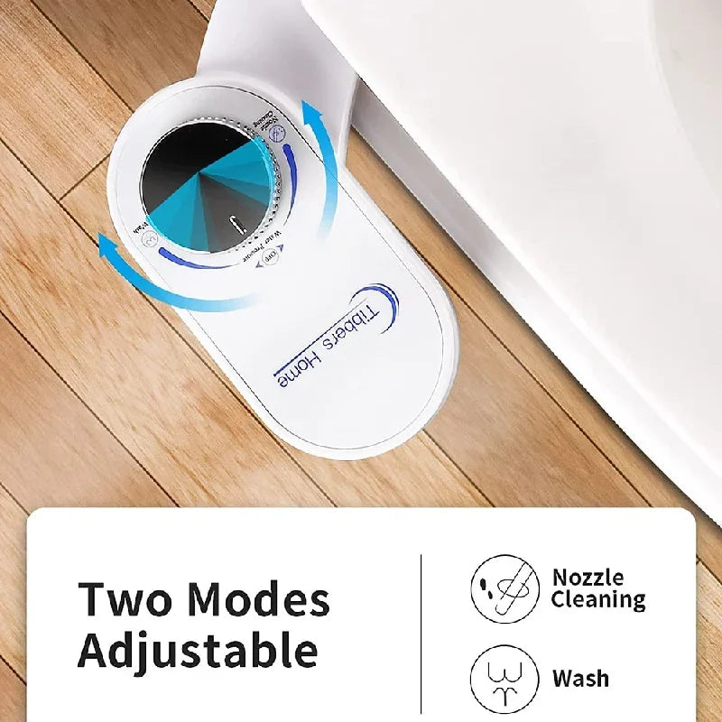 Non-Electric Bidet - Self Cleaning Dual Nozzle Frontal and Rear Wash Fresh Water Bidet Toilet Seat Attachment Easy Installation