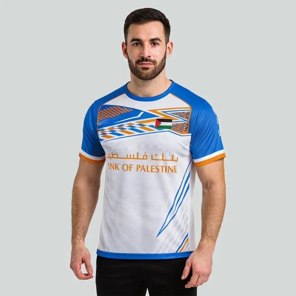 Palestine Flag Print T-shirt Breathable Training Soccer Jerseys For Men And Women Street-style Short-sleeved Crew Neck Tees