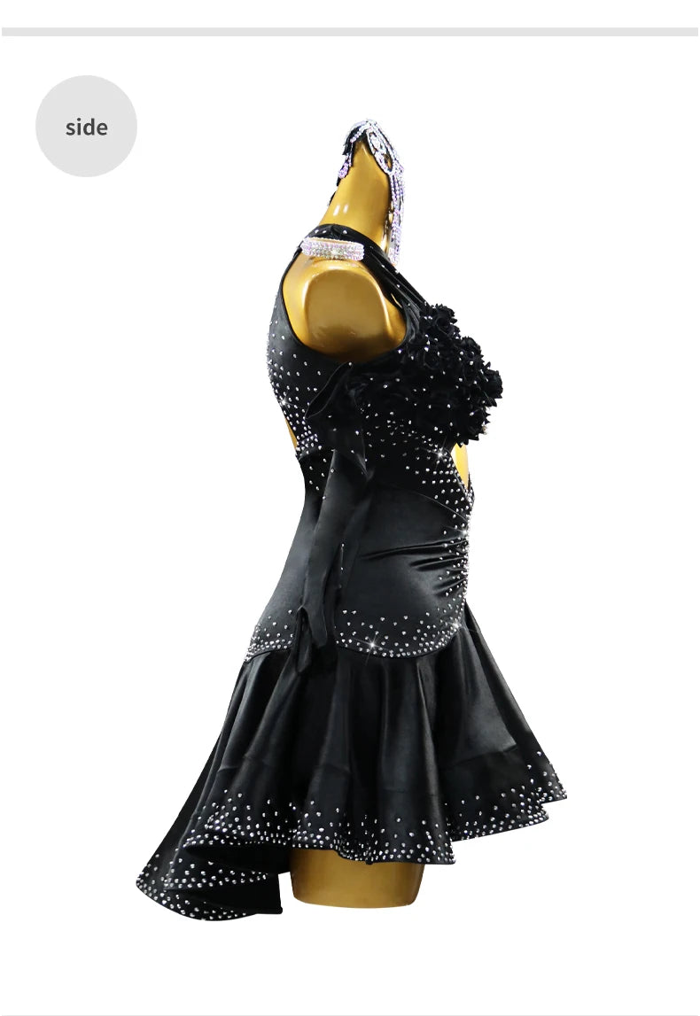 Dance Dress For Woman New Girls Latin Competition Costume Womens Suit Adult Stage Outfit Party Ladies Dancewear Ballroom Clothes