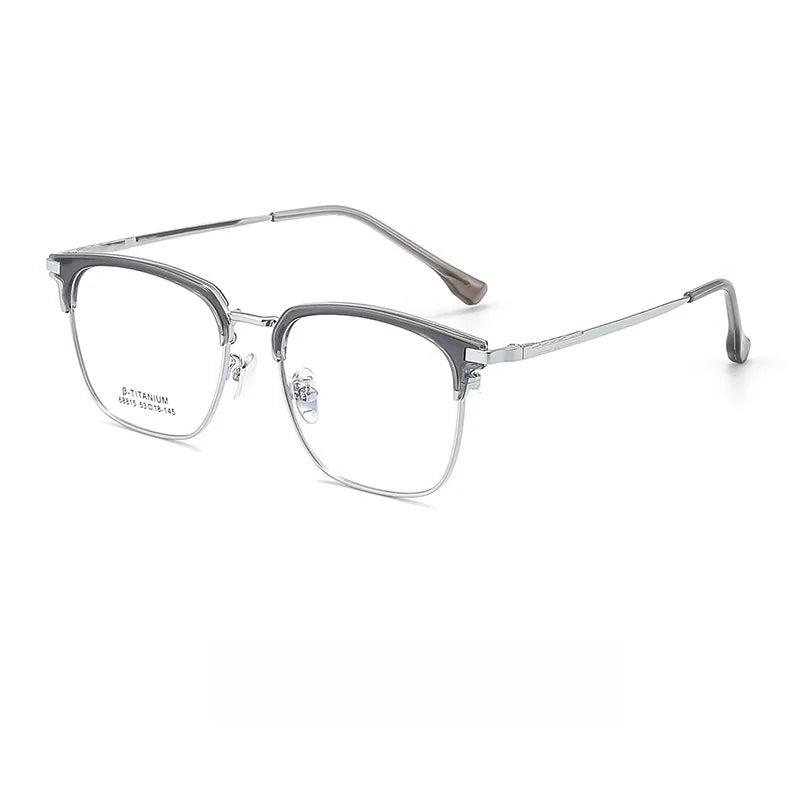 Metal Glasses Frames Business Retro Square Men's Frames Ultra-light And Versatile Optical Prescription Frames For Men 68815L