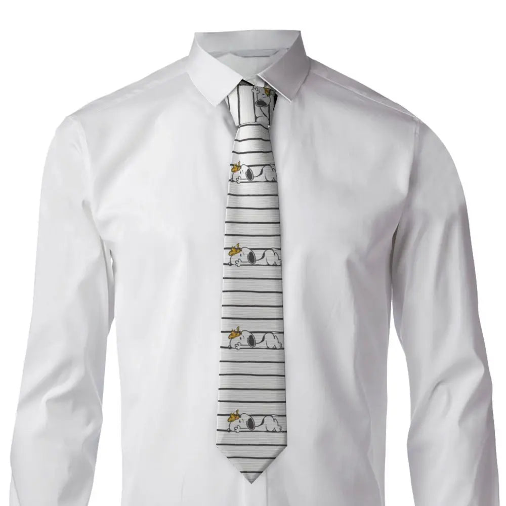 Personalized Fashion S-Snoopys Neckties Men Silk Cartoon Office Neck Tie