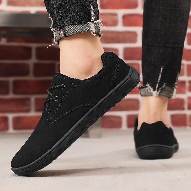 Barefoot Men's Sneakers With Wide Toe Nose Feet Minimalist Cow Suede Leather Upper Casual Man Shoes Footwear For Woman