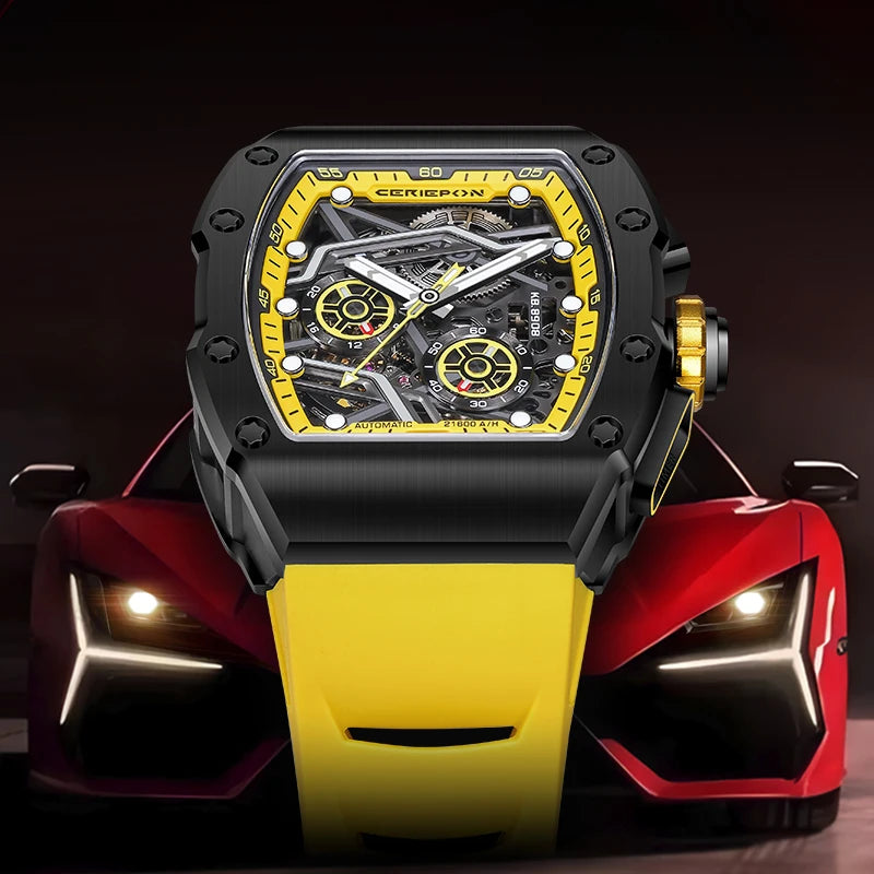 2025 New Mens Automatic Watches for Men Pagani Designs Hollow Out Chronograph Waterproof Men's Mechanical Watch Man Reloj Hombre