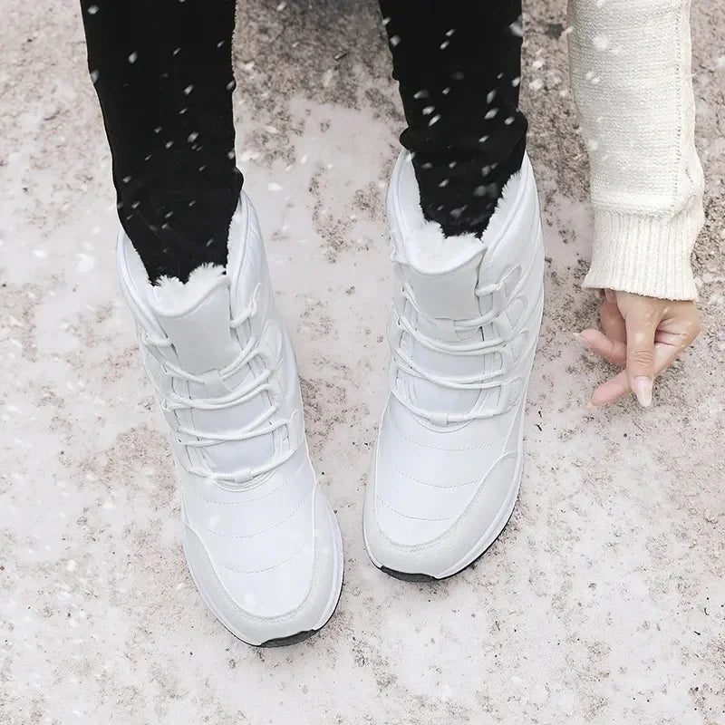 2026 Women's Shoes Winter Fashion Ankle Boots Women Keep Warm Female Lace Up Waterproof Boots Ankle Shoes Street Nurse Boots
