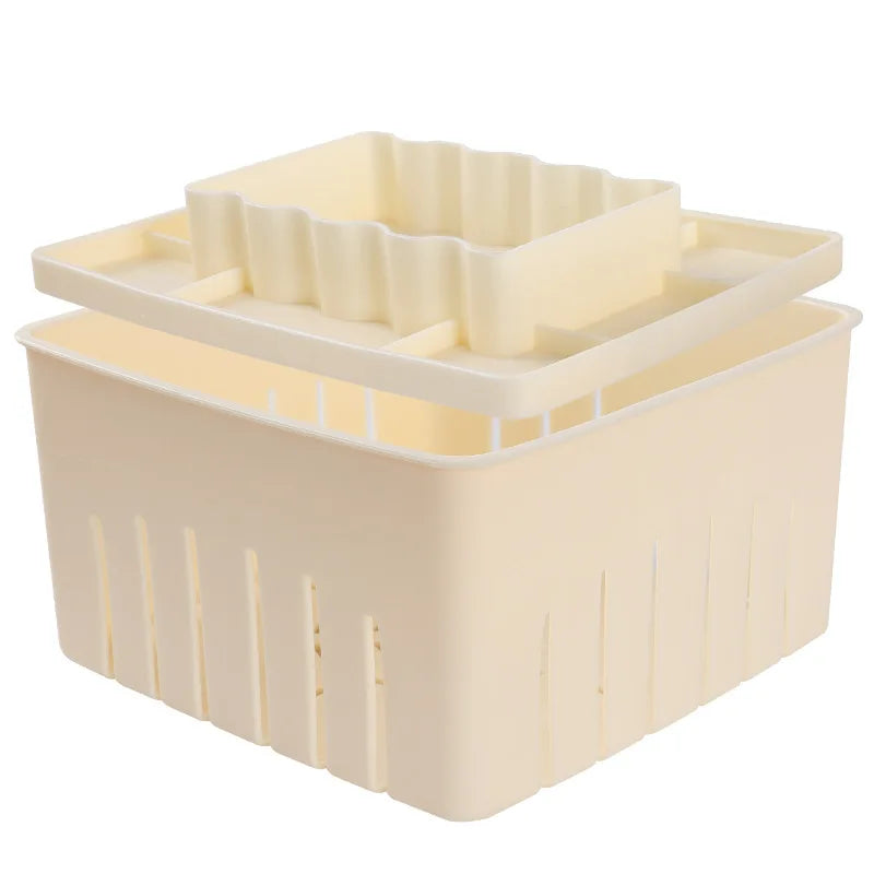 DIY Plastic Tofu Press Mould Homemade Tofu Mold Soybean Curd Tofu Making Mold With Cheese Cloth Kitchen Cooking