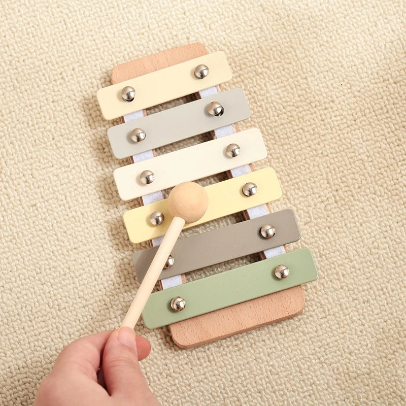 Musical Instruments Wooden Montessori Toys Xylophone, Rattle, Drum，Baby Music Enlightenment Educational Toys Kid Christmas Gifts