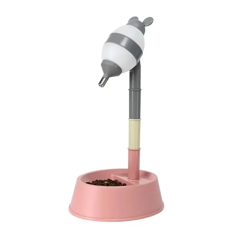 Pet integrated water dispenser, dog basin feeding, cat water dispenser, vertical dog water kettle, high pitch licking, rolling