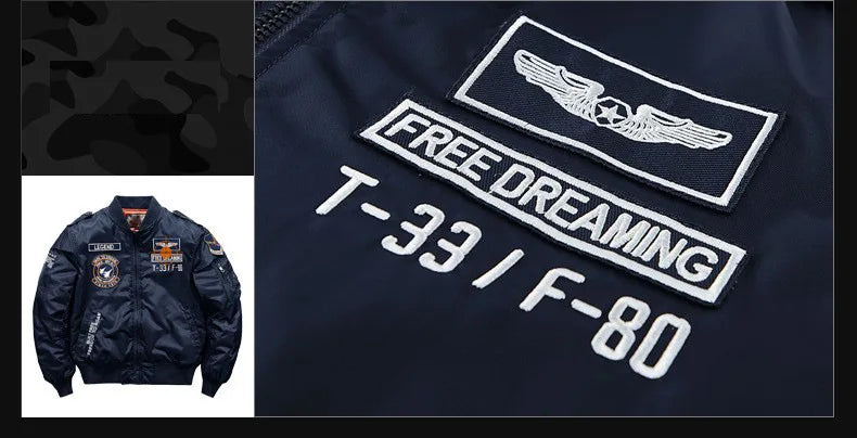 Men's winter jacket 2025 model  Thick and warm coat Men's flight jacket  Thick and warm padded coat - With a stand-up collar