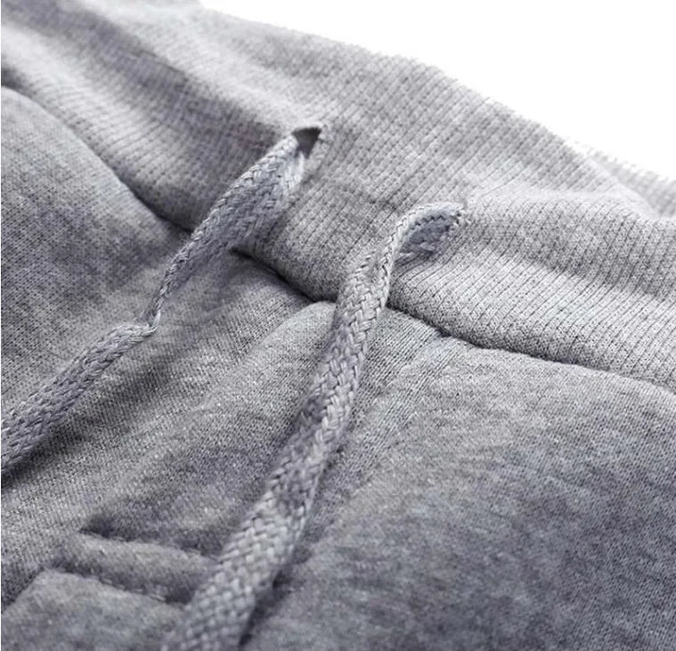 Autumn and winter Men Warm Casual Pants Fitness Sportswear Tracksuit Bottoms    Trousers Black Gyms Jogger Pants