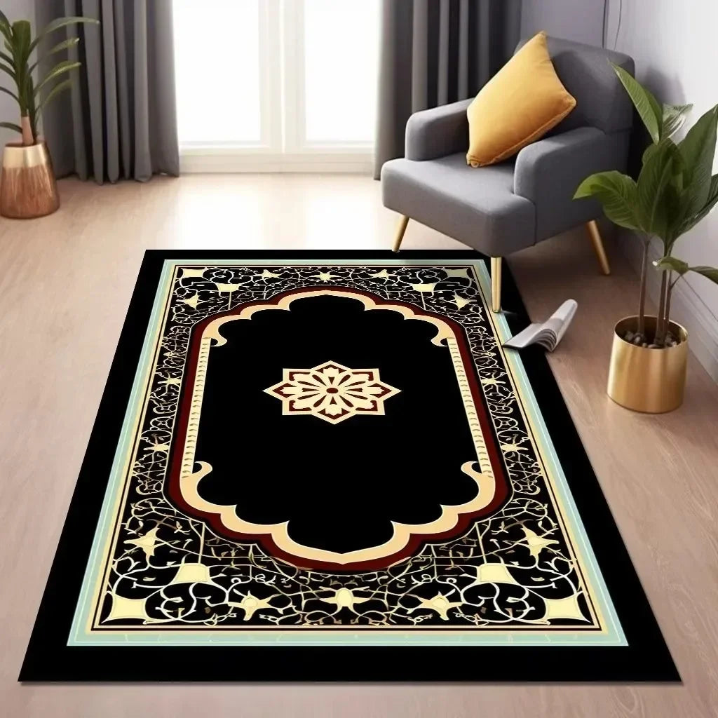 Islamic Muslim Qibla Carpet Living Room Bedroom Lounge Bedside Floor Mat Home Decoration Water-Absorbent Anti-Slip Carpet