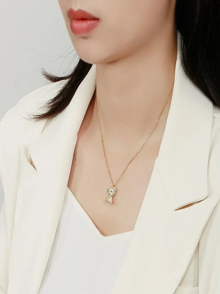 Niche design sense two wear zipper collarbone necklace women's new couple light luxury niche personality sweater chain choker