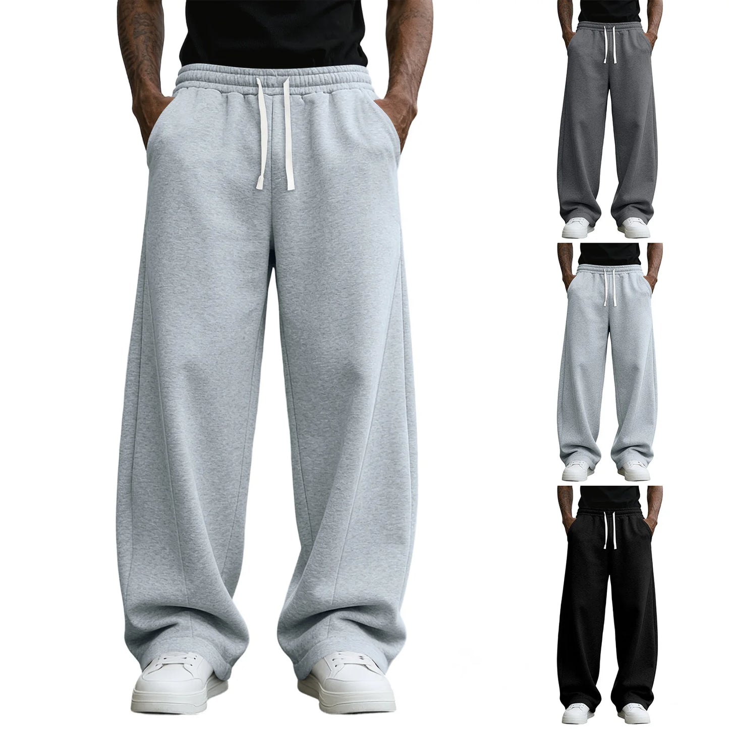 New Korean style Sweatpants Sport Pants Men Running Pants Spring Summer Loose Casual Sweat Pants Straight Jogging Pants Men